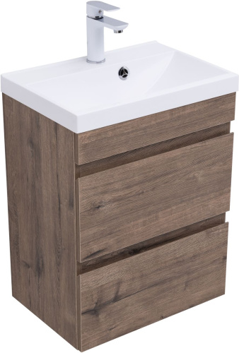 Тумба под раковину Aquanet Нота NEW 00334190 49х34х61 подвесная цвет темное дерево - фото 3