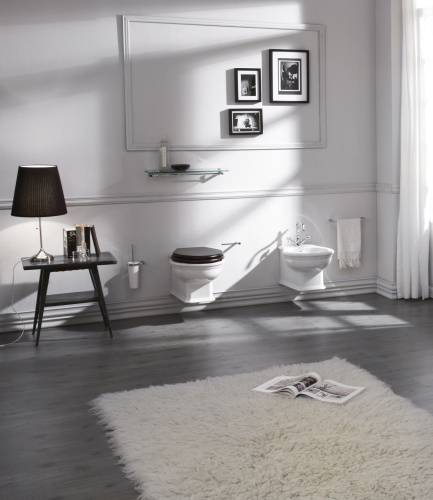 Унитаз подвесной Olympia Impero Style IMP120201 белый глянцевый с сиденьем микролифт безободковый - фото 3