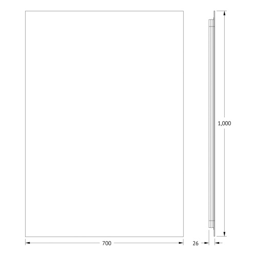 Зеркало в ванную Defesto GLOW DF 2509 70х100 - фото 2