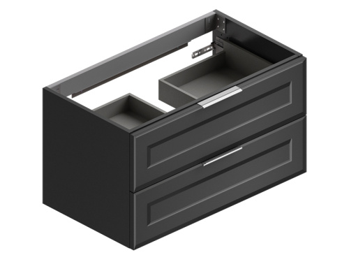 Тумба под раковину Berloni Bagno SUVBS2C90C/190/CHA CL 91х52х52 подвесная цвет черный