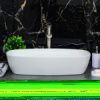 Раковина из сантехнического фарфора Melana 78329-805 60х40 накладная цвет белый без отверстий под смеситель