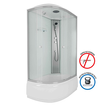 Душевая кабина Niagara Eco E120/80/40R/MT 120х80 асимметричная с крышей ориентация правая