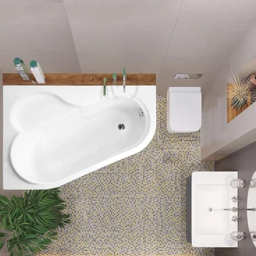 Ванна акриловая Vagnerplast Selena VPBA141SEL3PE-04 147х100 пристенная асимметричная без каркаса - фото 4