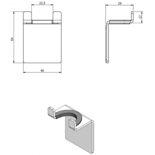 Крючок для скребка универсальный Langberger Accessories 75183-10-00 - фото 2