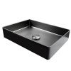 Раковина из нержавеющей стали AltroBagno Astro AltroBagnoAstro001018MtGr 50х40 накладная цвет оружейная сталь