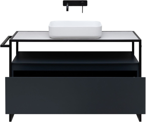 Тумба под раковину Allen Brau Priority 1.31004.AM 120х45х75 напольная цвет черный - фото 4