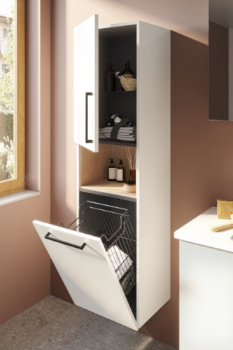 Шкаф-пенал Vitra Root 66237 42х36х155 подвесной цвет белый глянцевый - фото 2