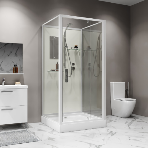 Душевая кабина Niagara Standart ST90/15Q/BK 90х90 квадратная без крыши ориентация универсальная - фото 3