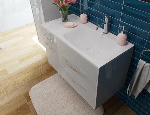 Тумба с раковиной Эстет Barcelona ФР-00003596 90х45х61 подвесная цвет белый - фото 4