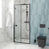 Душевая дверь Cerutti SPA BELLA D81B 80х195 стекло прозрачное профиль черный