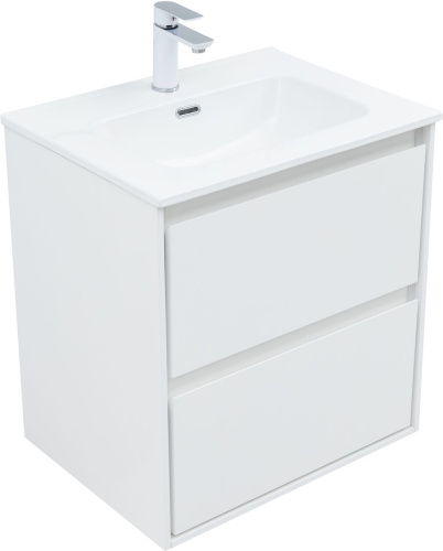 Тумба под раковину Aquanet Милан 00336367 60х45х64 подвесная цвет белый - фото 4