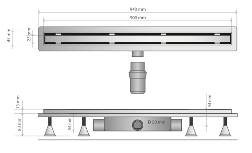 Душевой лоток OMP Tea Basicflow 4943.373.8 - фото 2