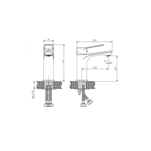 Смеситель Rush Haiti HA1935-11 на раковину хром - фото 2