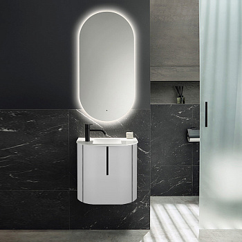 Тумба с раковиной Burgbad Lavo 2.0 SGCG053LG0227F5048C0037 53х35х49 подвесная цвет белый глянцевый