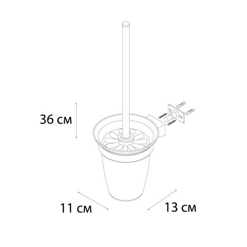 Ершик для унитаза Fixsen Trend gold FX-99013 - фото 4