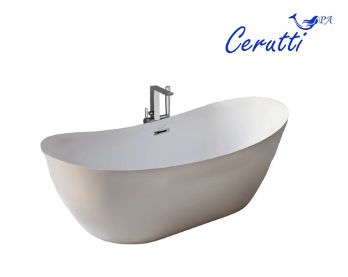 Ванна акриловая Cerutti SPA CT10507 170х74 отдельностоящая овальная с ножками - фото 3