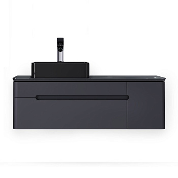 Тумба под раковину Jorno SHINE Shi.01.120/P/A 120х50х39 подвесная цвет антрацит