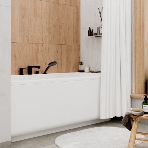 Смеситель для ванны WasserKRAFT Elbe 7400 7455 на борт ванны черный - фото 3