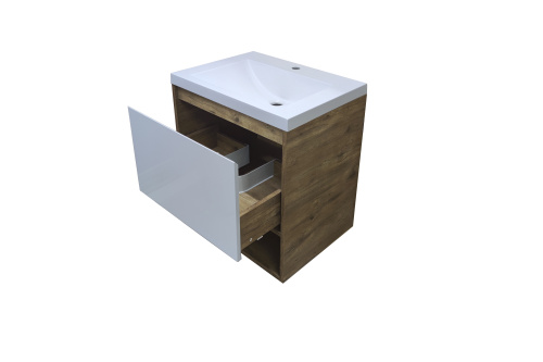 Шкаф-пенал Эстет Monaco Wood ФР-00010689 36х36х176 подвесной - фото 3