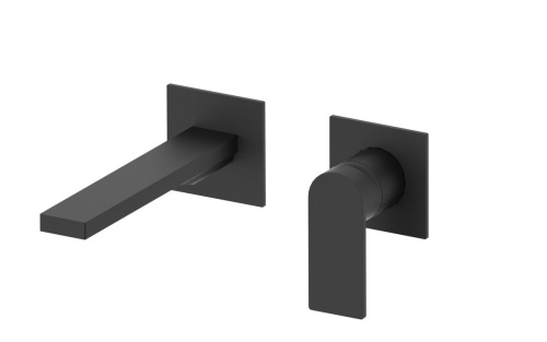 Смеситель AQG Alpha 01ALC180NG встраиваемый в стену черный матовый