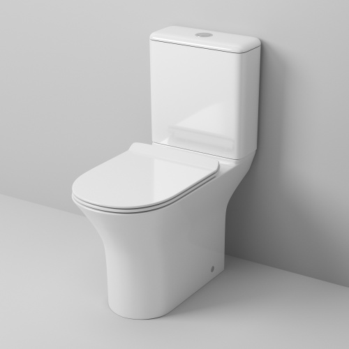 Унитаз напольный с бачком Grossman Санфаянс GR-4443S белый глянцевый с сиденьем микролифт безободковый каскадный смыв - фото 2