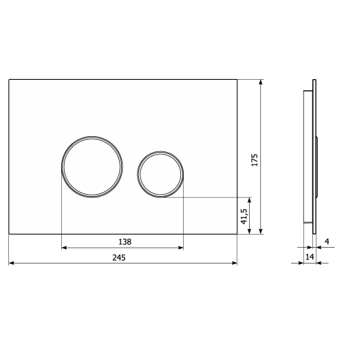 Клавиша смыва механическая KK POL Vitrum Grande V4 Orbis SPP/046/0/K цвет белый/золото - фото 3