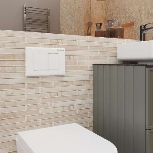 Клавиша смыва механическая CHARUS Minimalista FP.310.12.01 цвет белый матовый - фото 3