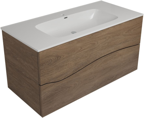 Тумба под раковину Allen Brau Glority 1.35002.NW 100х46х52 подвесная цвет темное дерево