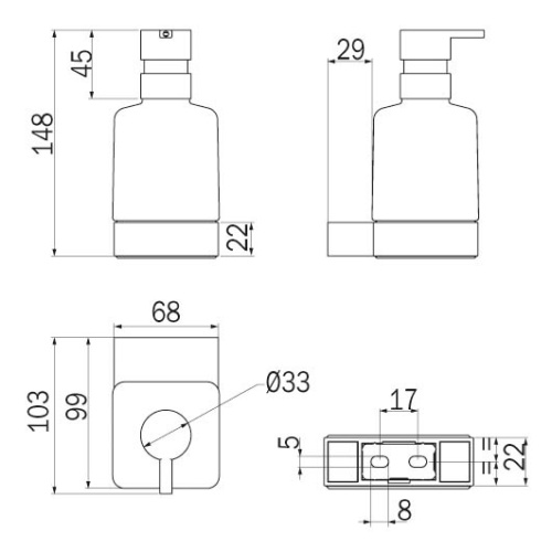 Дозатор Inda INDISSIMA A88120CR21 - фото 2