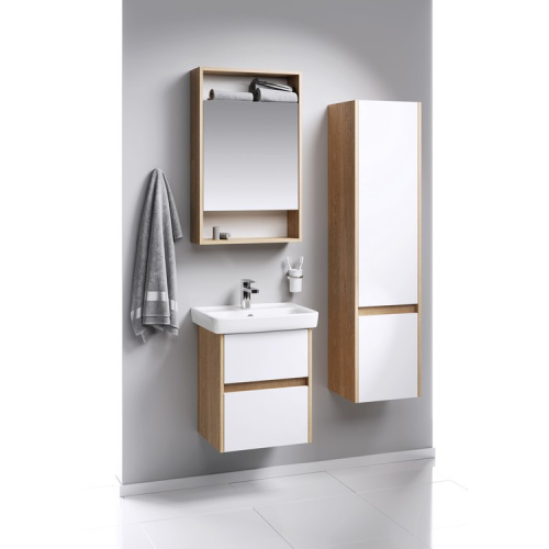 Зеркало-шкаф Aqwella Y SIT0405DB 50х15х80 подвесной цвет коричневый - фото 4