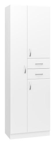 Шкаф-пенал Misty Пеналы Э-05060-01Бк 60х34х190 напольный цвет белый - фото 5