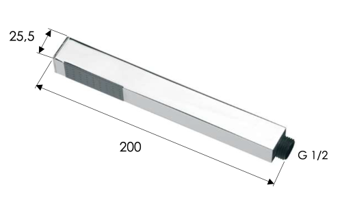 Душевая лейка Daniel A495SDP квадратная - фото 2