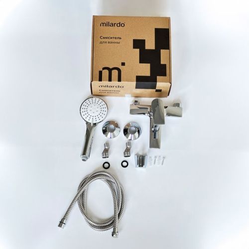 Смеситель для ванны Milardo Azure AZUSB00M02 настенный хром - фото 3