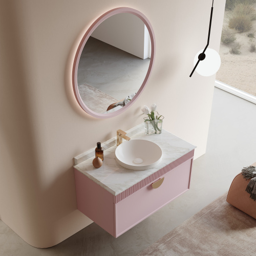 Тумба с раковиной Orka Molino 5004613 102х55х53 цвет розовый матовый - фото 4