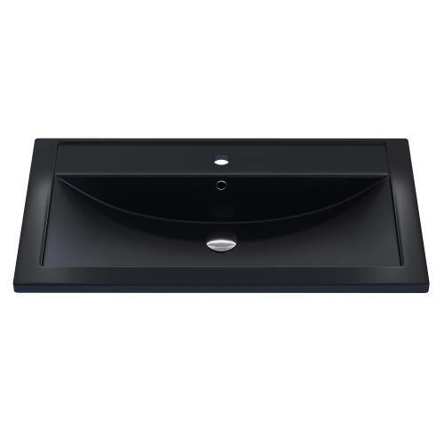 Раковина кварцевая Uperwood Foster Quartz 291030038 80х46 полувстраиваемая цвет черный - фото 4