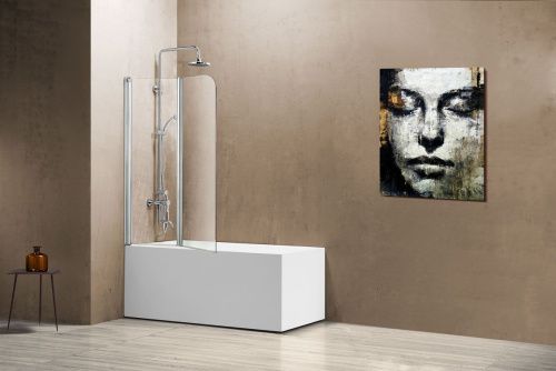Душевая шторка на ванну Vincea VSB VSB-12114CL 115х140 стекло прозрачное профиль хром ориентация универсальная - фото 2