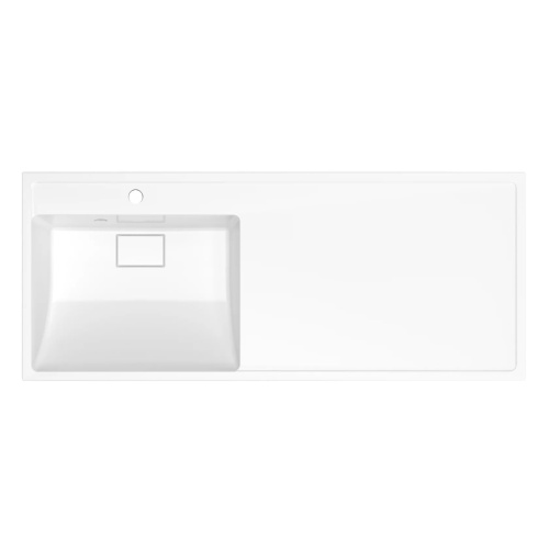 Раковина из литьевого мрамора Uperwood Magenta 2490000012 110х50 над стиральной машиной цвет белый - фото 5