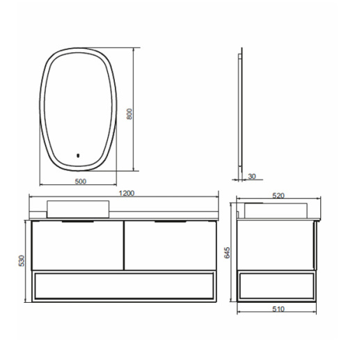 Тумба с раковиной Comforty Порто 00-00000828CF 120х52х65 подвесная цвет дуб темно-коричневый - фото 2
