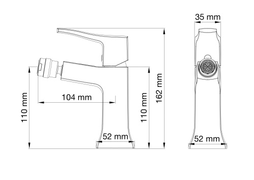 Смеситель Wonzon & Woghand FLEX WW-88016072-BN на биде никель - фото 2