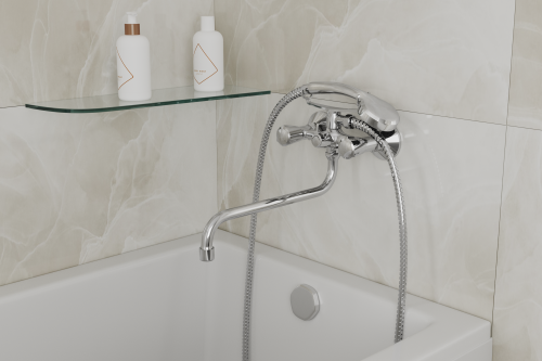 Смеситель для ванны Rush Pioneer PI7950-51 настенный хром - фото 3