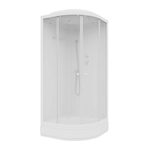Душевая кабина Parly Bianco BM86 85х85 четверть круга с крышей - фото 5