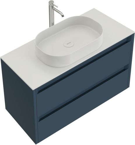 Тумба под раковину Allen Brau Fantasy 2.0 1.11001.BGM 2.0 80х46х62 подвесная цвет синий/серый - фото 4