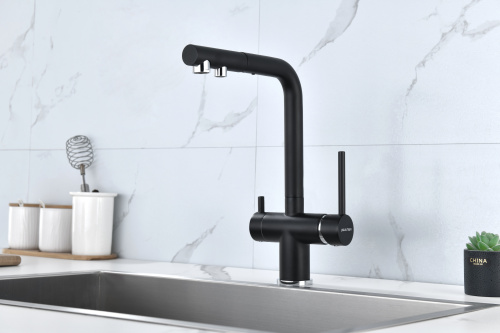 Смеситель для кухни Paulmark SERPENTINE Se213222-AN на раковину антрацит - фото 2