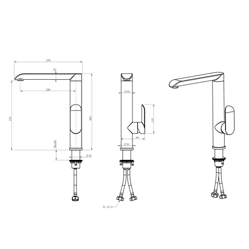 Смеситель для кухни Melana Paola Hi-tech 610603 на мойку - фото 3