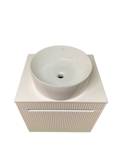 Тумба с раковиной Sintesi STL.W7025_SIN-LVB-APP-416 60х55х50 подвесная цвет белый - фото 4