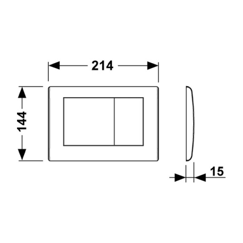 Панель смыва механическая Tece TECEplanus 9240320 цвет нержавеющая сталь - фото 2