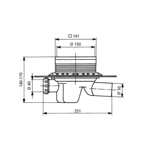 Душевой трап Sanit 40.003.00..0000 в пол - фото 2