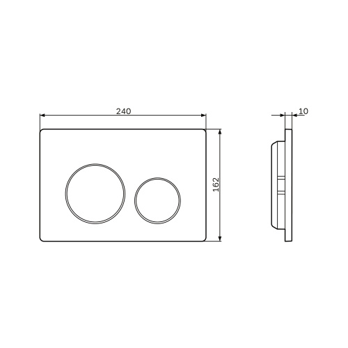 Клавиша смыва механическая Am.Pm PrimeFit L I090138 цвет черный - фото 3