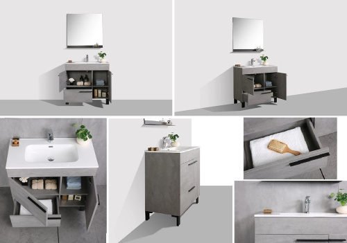 Тумба с раковиной Parly Gill Gill100 100х45,5х84 подвесная - фото 4