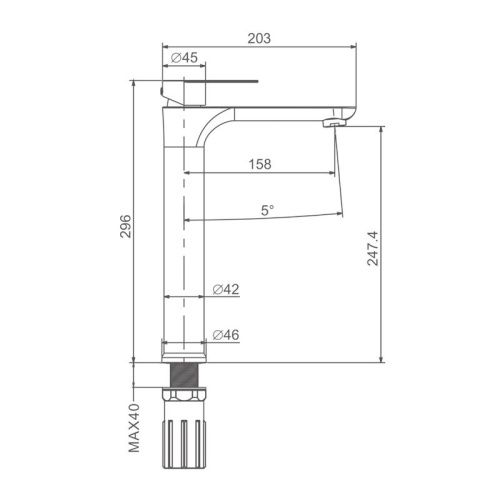 Смеситель ProHanss P35.15.03 на столешницу золотой сатин - фото 3